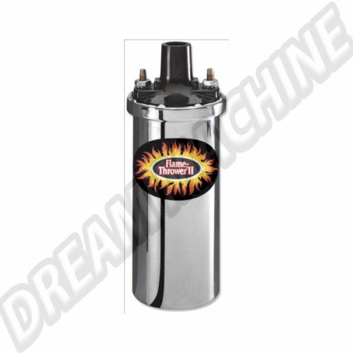 Bobine Pertronix chromée Flame-Thrower II 45.000 Volts 6 Ohms AC90545001 Sur www.dream-machine.fr
